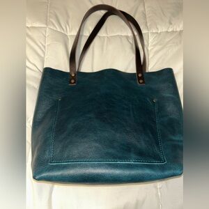 Portland Leather Lagoon Teal Tote Bag